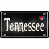 Tennessee Flag Script Metal Novelty License Plate 4" x 2.2" (MLP)