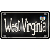 West Virginia Flag Script Metal Novelty License Plate 4" x 2.2" (MLP)