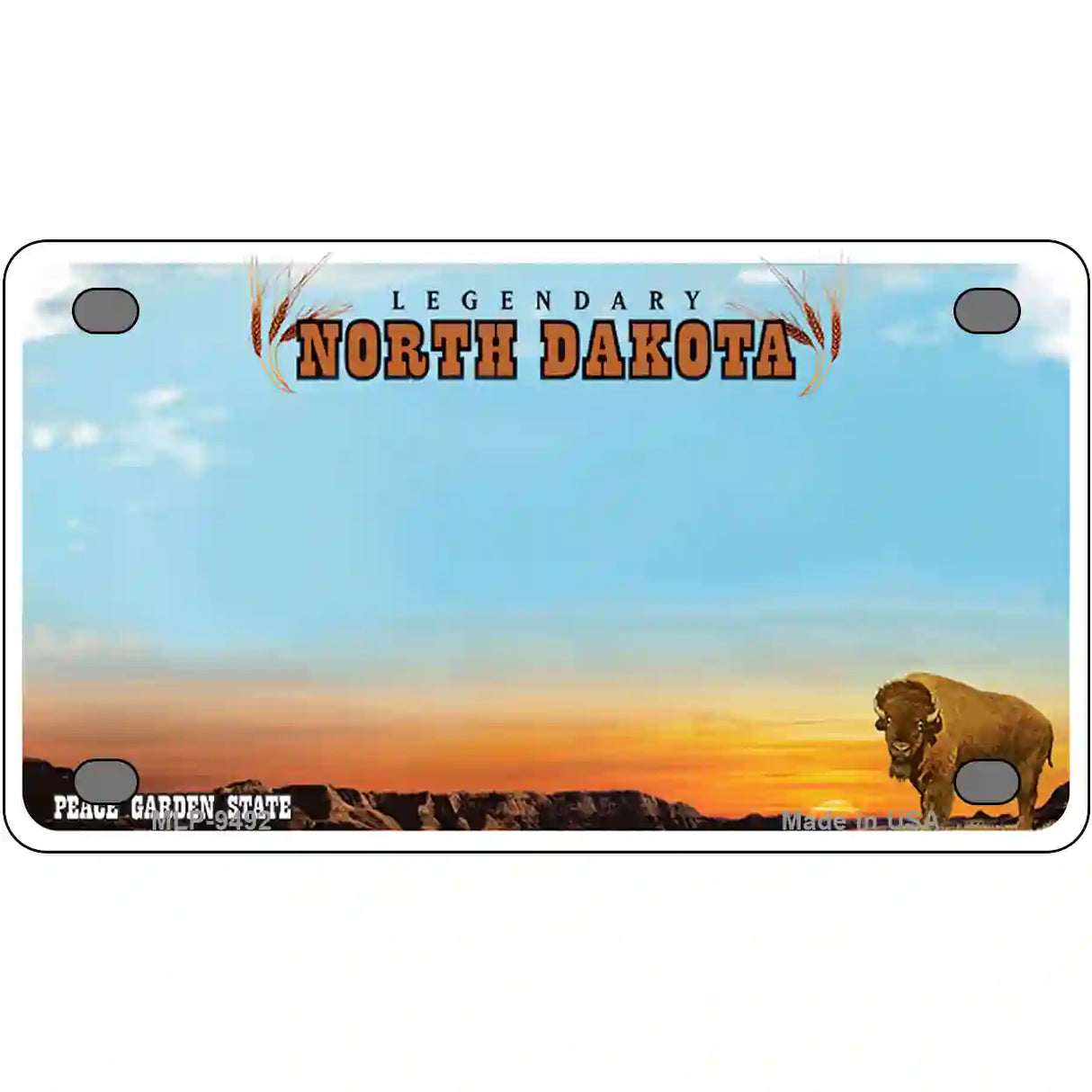 North Dakota Novelty Metal License Plate 4" x 2.2" (MLP)