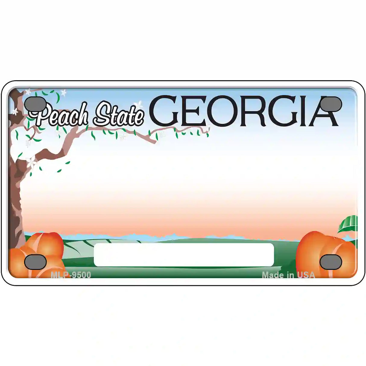 Georgia Peach State Blank Novelty Metal License Plate 4" x 2.2" (MLP)