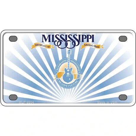 Mississippi Creative Culture Blank Novelty Metal License Plate 4" x 2.2" (MLP)