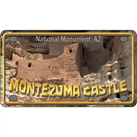 Montezuma Castle Novelty Metal License Plate 4" x 2.2" (MLP)