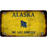 Alaska Rusty Novelty Metal License Plate 4" x 2.2" (MLP) / Yes