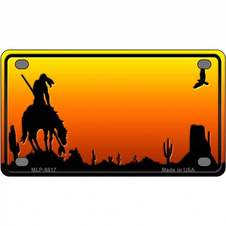 End Trail Blank Scenic Novelty Metal License Plate 4" x 2.2" (MLP)