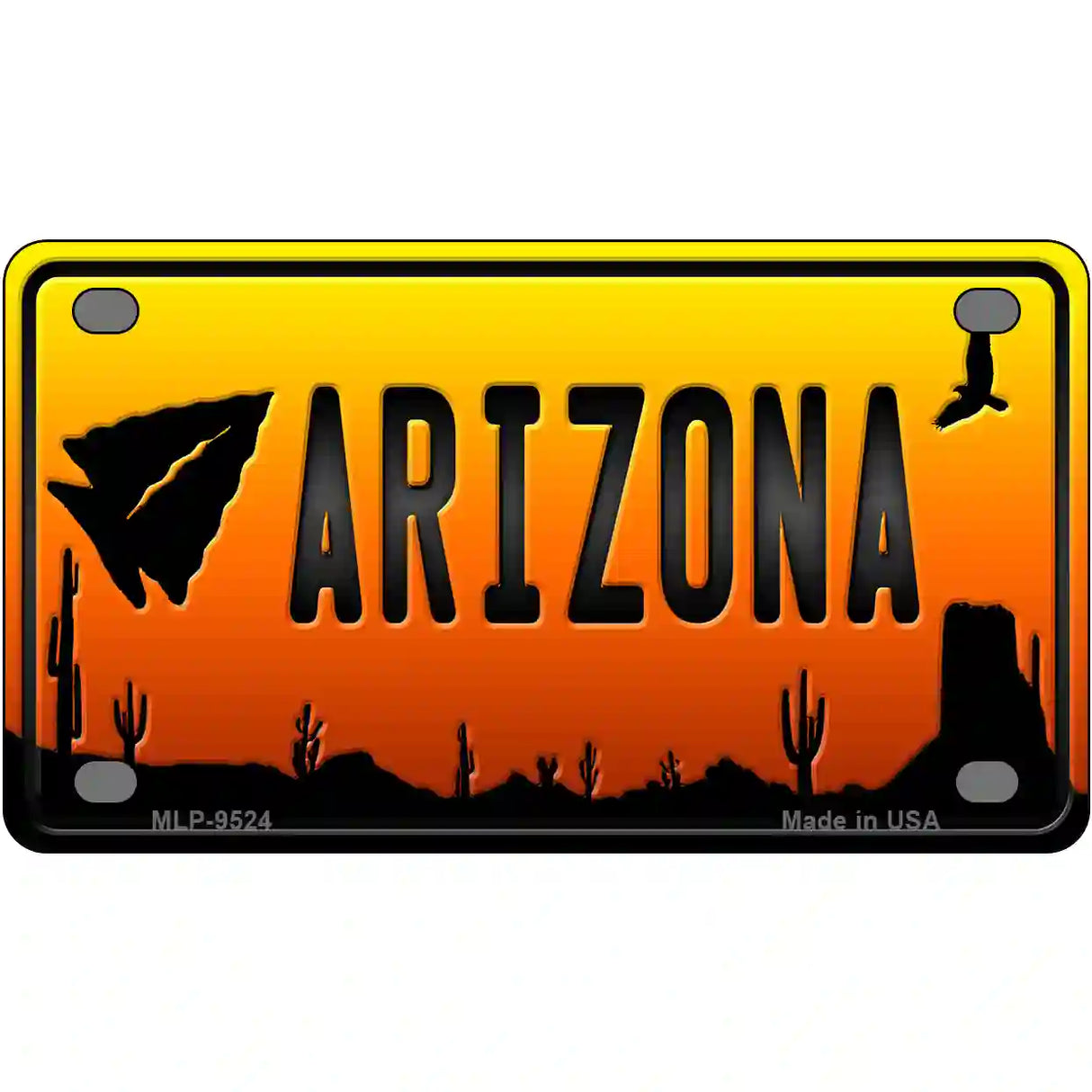 Arrowhead Arizona Scenic Novelty Metal License Plate 4" x 2.2" (MLP)