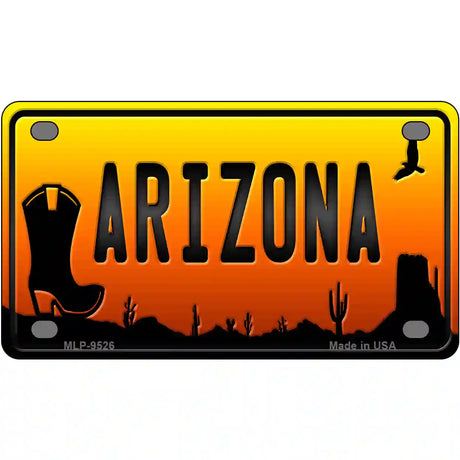 Boot Arizona Scenic Novelty Metal License Plate 4" x 2.2" (MLP)