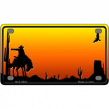 Rodeo Blank Scenic Novelty Metal License Plate 4" x 2.2" (MLP)