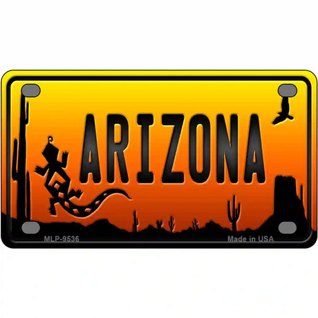 Lizard Arizona Scenic Novelty Metal License Plate 4" x 2.2" (MLP)