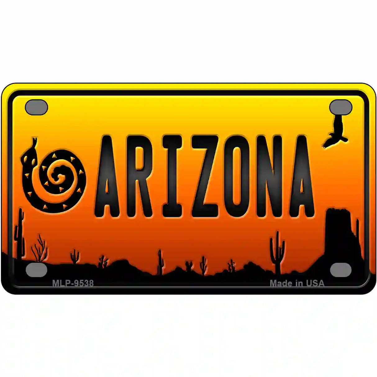 Snake Arizona Scenic Novelty Metal License Plate 4" x 2.2" (MLP)