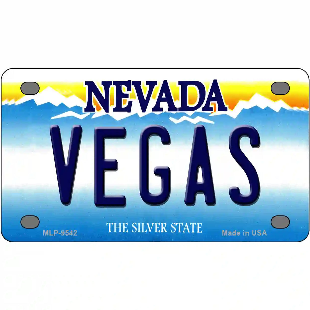 Vegas Nevada Novelty Metal License Plate 4" x 2.2" (MLP)