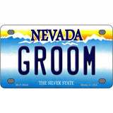 Groom Nevada Novelty Metal License Plate 4" x 2.2" (MLP)