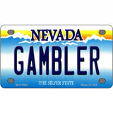 Gambler Nevada Novelty Metal License Plate 4" x 2.2" (MLP)