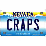 Craps Nevada Novelty Metal License Plate 4" x 2.2" (MLP)