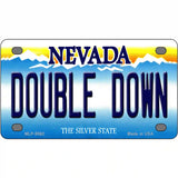 Double Down Nevada Novelty Metal License Plate 4" x 2.2" (MLP)