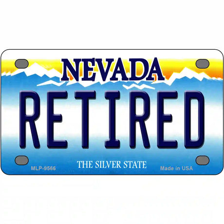 Retired Nevada Novelty Metal License Plate 4" x 2.2" (MLP)