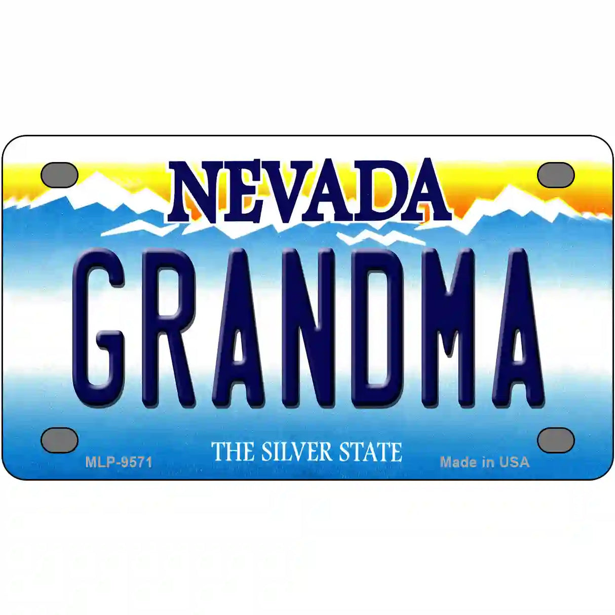 Grandma Nevada Novelty Metal License Plate 4" x 2.2" (MLP)