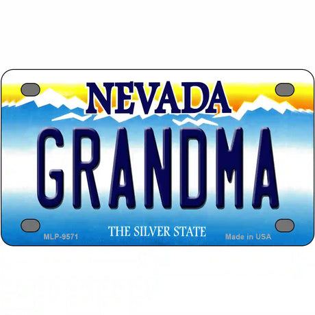 Grandma Nevada Novelty Metal License Plate 4" x 2.2" (MLP)