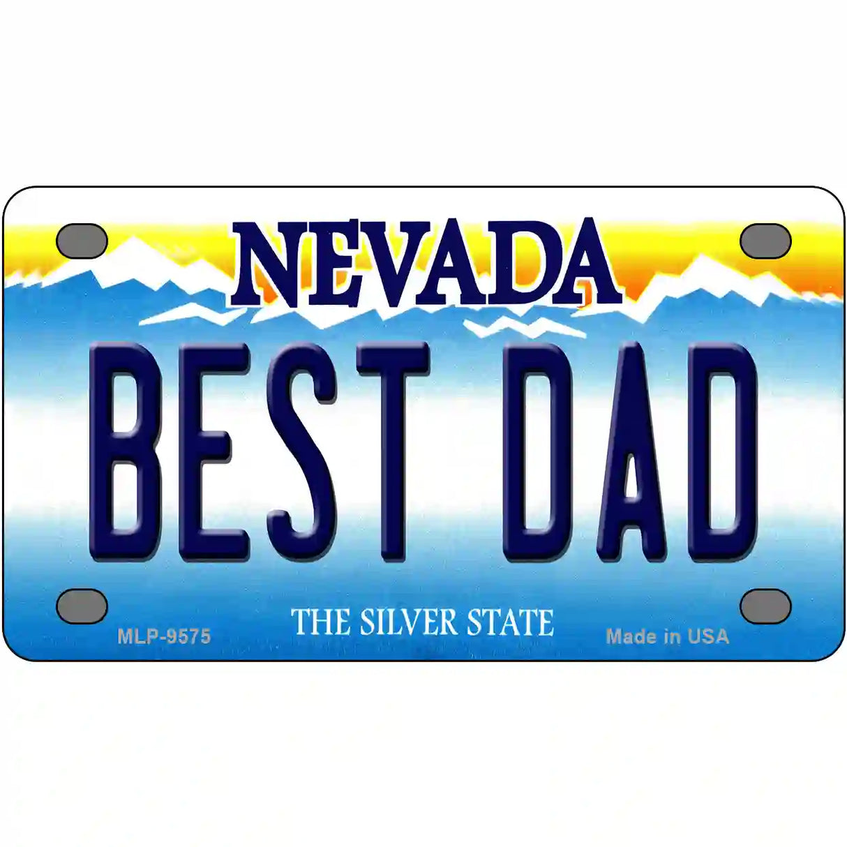 Best Dad Nevada Novelty Metal License Plate 4" x 2.2" (MLP)