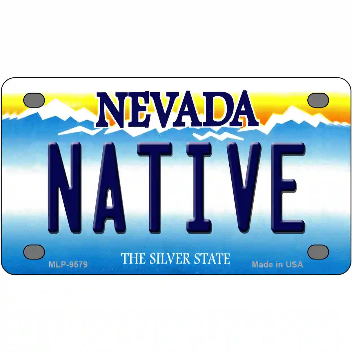 Native Nevada Novelty Metal License Plate 4" x 2.2" (MLP)