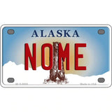 Nome Alaska State Novelty Metal License Plate 4" x 2.2" (MLP)