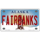 Fairbanks Alaska State Novelty Metal License Plate 4" x 2.2" (MLP)