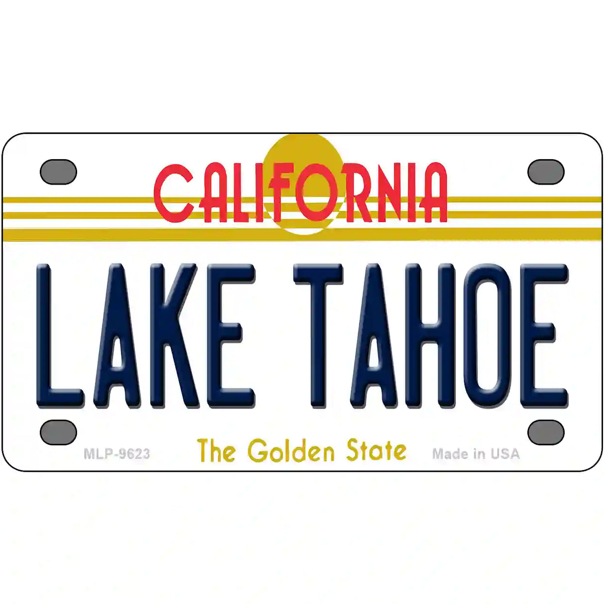 Lake Tahoe California Novelty Metal License Plate 4" x 2.2" (MLP)