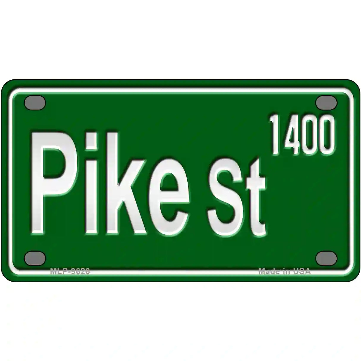 Pike St 1400 Novelty Metal License Plate 4" x 2.2" (MLP)