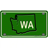 WA State Novelty Metal License Plate 4" x 2.2" (MLP)