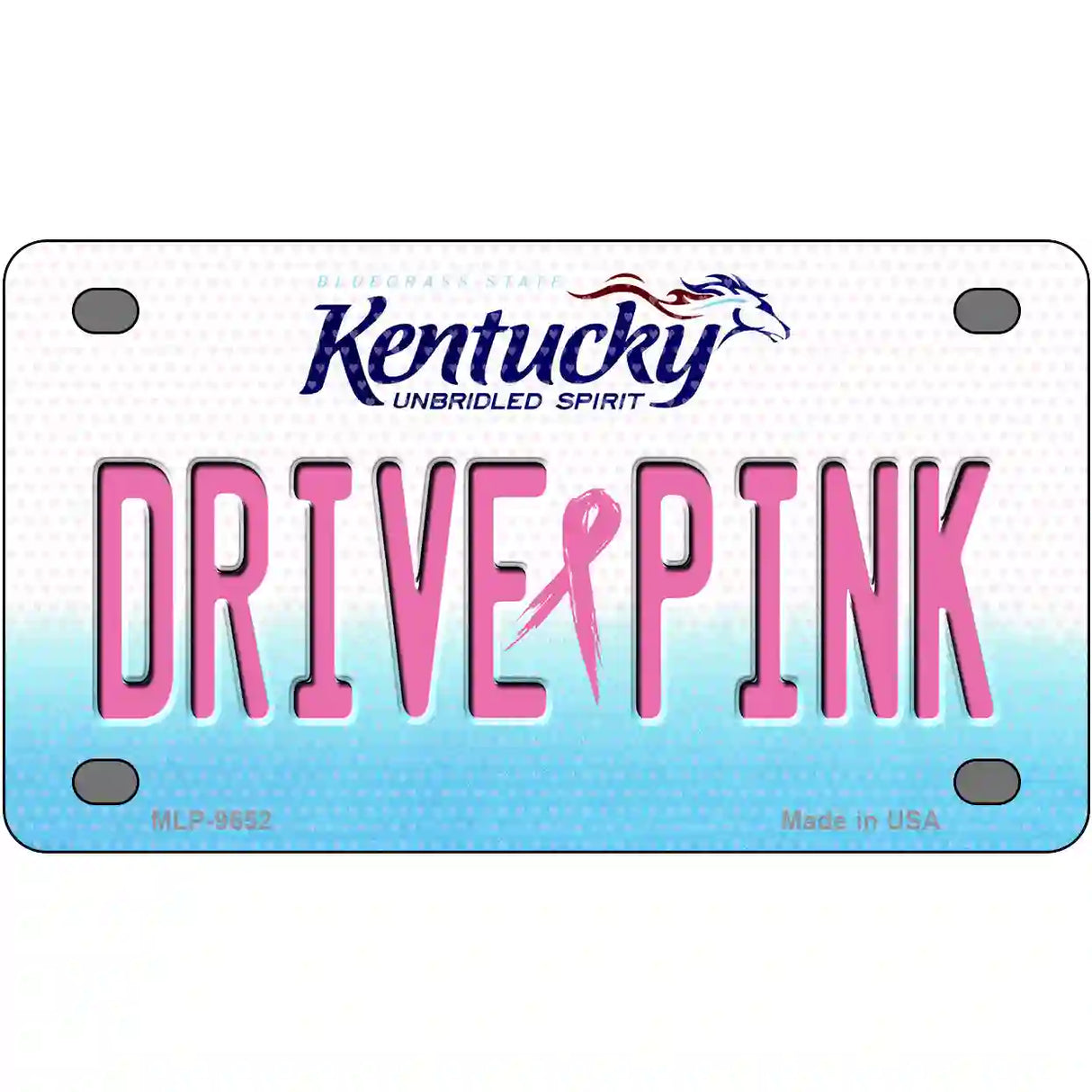 Drive Pink Kentucky Novelty Metal License Plate 4" x 2.2" (MLP)