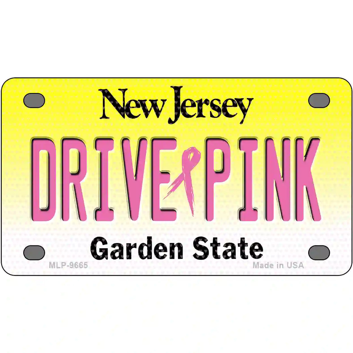 Drive Pink New Jersey Novelty Metal License Plate 4" x 2.2" (MLP)