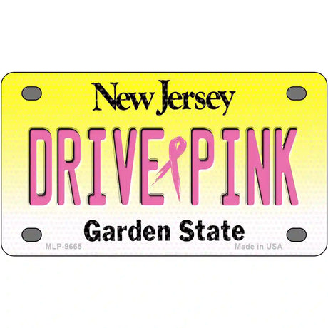 Drive Pink New Jersey Novelty Metal License Plate 4" x 2.2" (MLP)