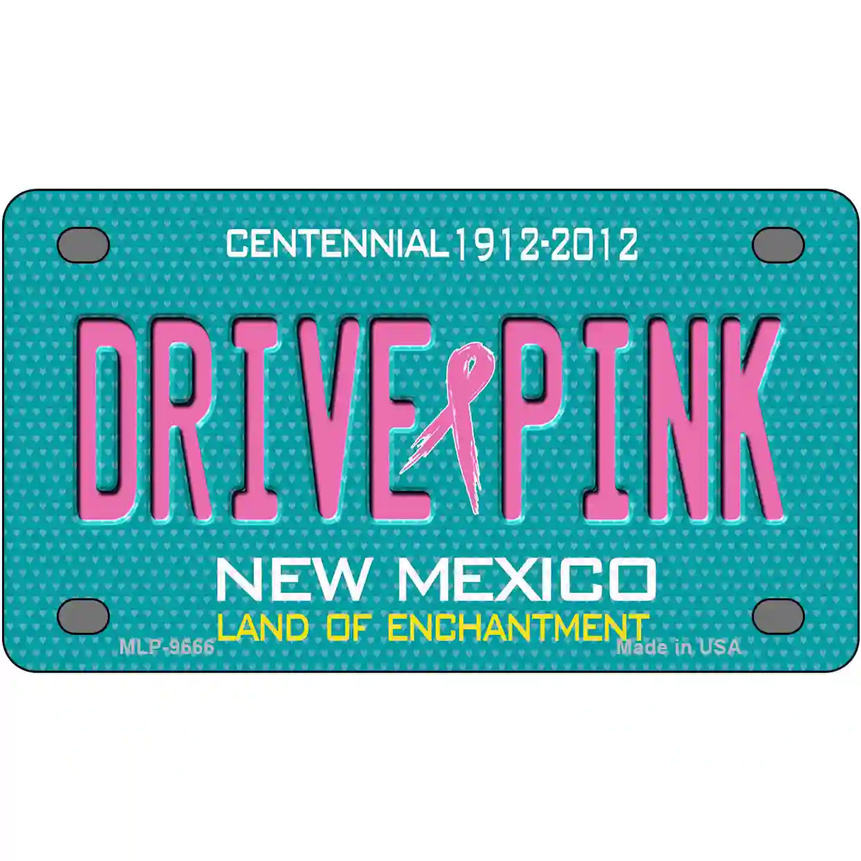 Drive Pink New Mexico Novelty Metal License Plate 4" x 2.2" (MLP)