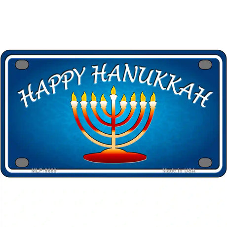 Hanukkah Novelty Metal License Plate 4" x 2.2" (MLP)