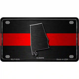 Alabama Thin Red Line Metal Novelty License Plate 4" x 2.2" (MLP)