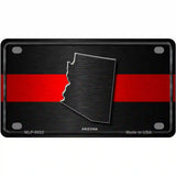 Arizona Thin Red Line Metal Novelty License Plate 4" x 2.2" (MLP)