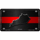 Kentucky Thin Red Line Metal Novelty License Plate 4" x 2.2" (MLP)