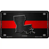 Louisiana Thin Red Line Metal Novelty License Plate 4" x 2.2" (MLP)