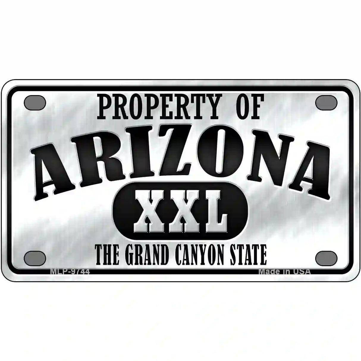 Property Of Arizona Novelty Metal License Plate 4" x 2.2" (MLP)