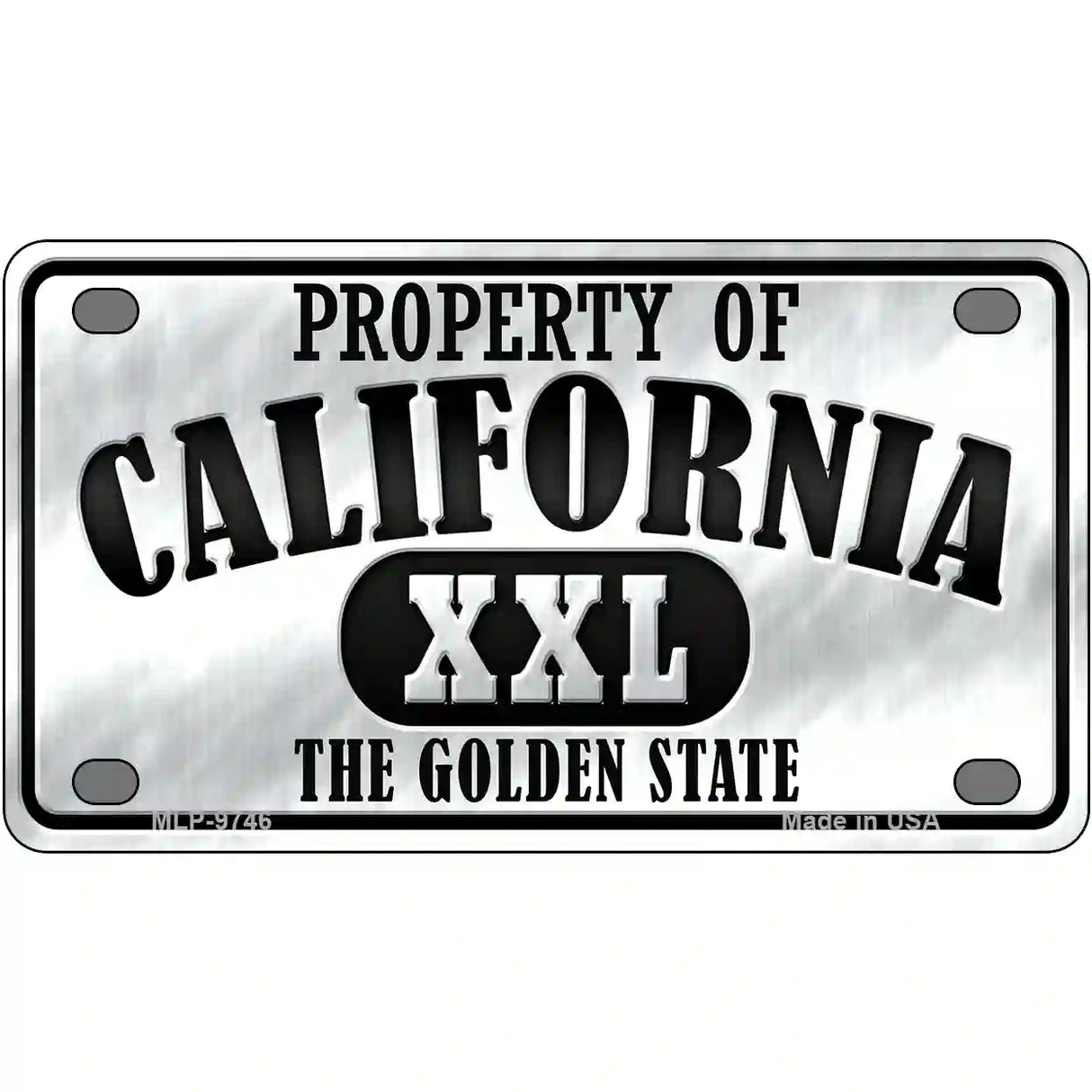 Property Of California Novelty Metal License Plate 4" x 2.2" (MLP)