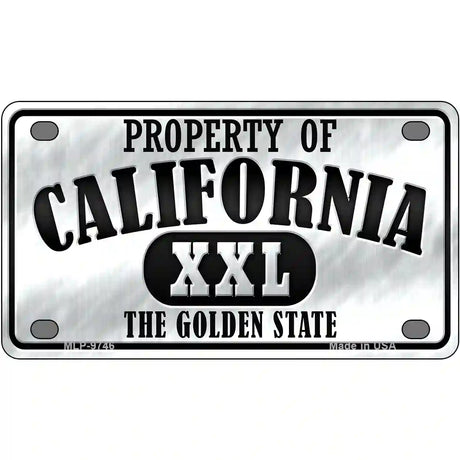 Property Of California Novelty Metal License Plate 4" x 2.2" (MLP)