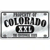 Property Of Colorado Novelty Metal License Plate 4" x 2.2" (MLP)