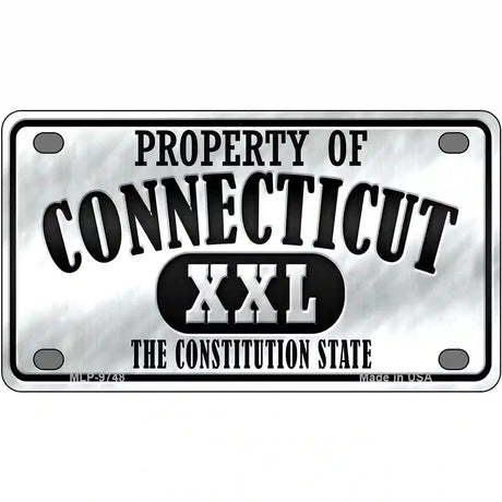 Property Of Connecticut Novelty Metal License Plate 4" x 2.2" (MLP)