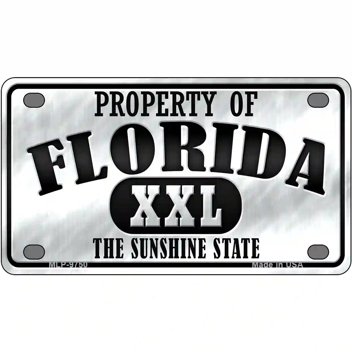 Property Of Florida Novelty Metal License Plate 4" x 2.2" (MLP)