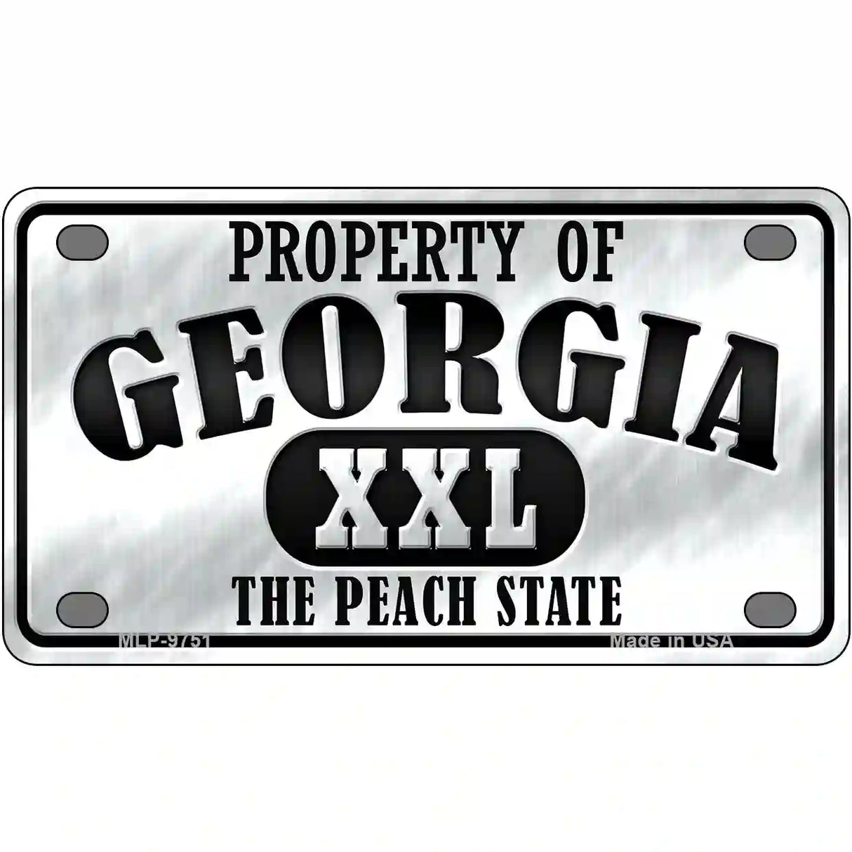 Property Of Georgia Novelty Metal License Plate 4" x 2.2" (MLP)