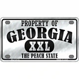 Property Of Georgia Novelty Metal License Plate 4" x 2.2" (MLP)