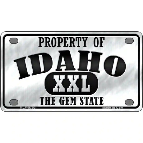 Property Of Idaho Novelty Metal License Plate 4" x 2.2" (MLP)