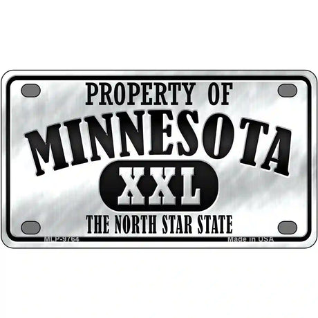 Property Of Minnesota Novelty Metal License Plate 4" x 2.2" (MLP)