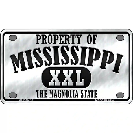 Property Of Mississippi Novelty Metal License Plate 4" x 2.2" (MLP)