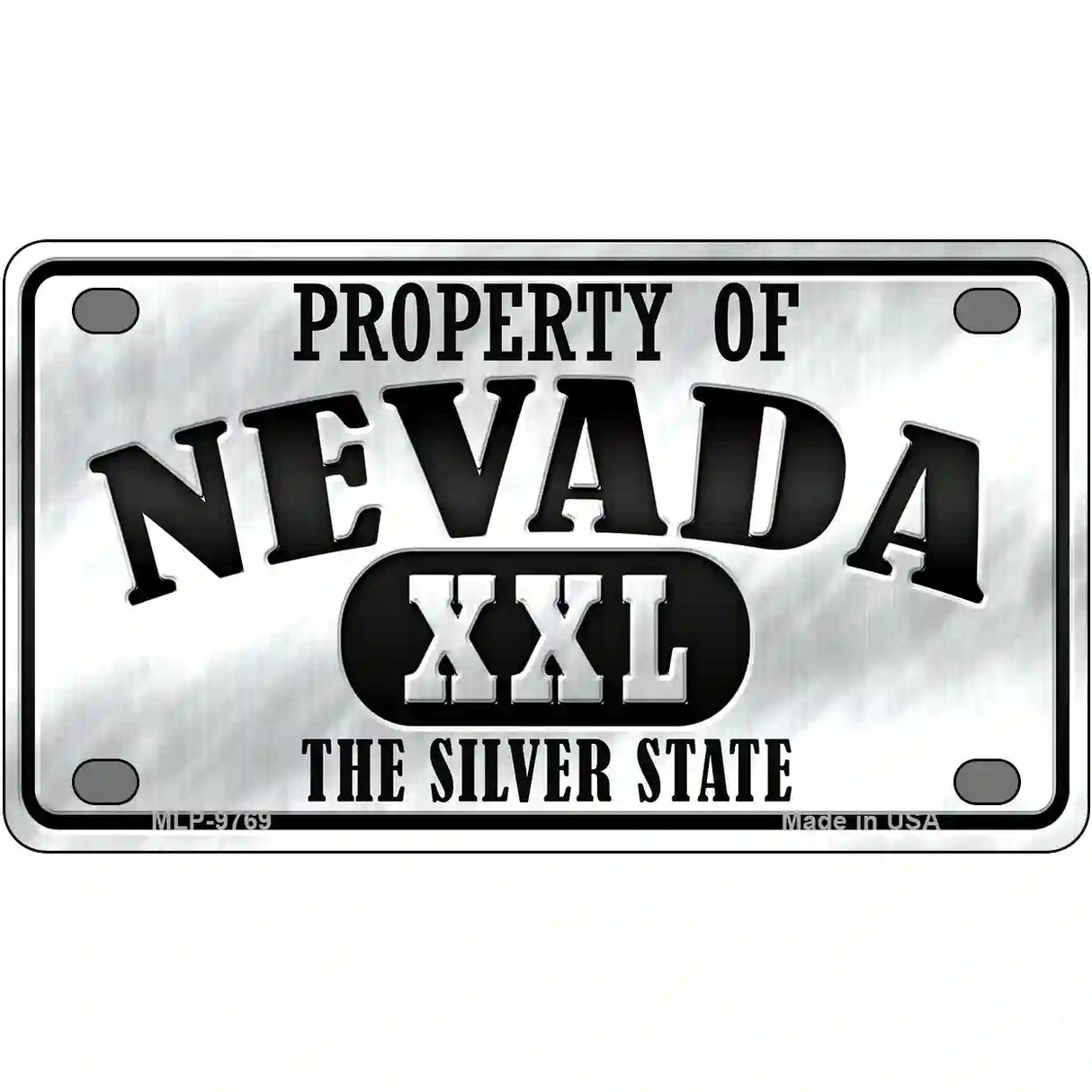 Property Of Nevada Novelty Metal License Plate 4" x 2.2" (MLP)