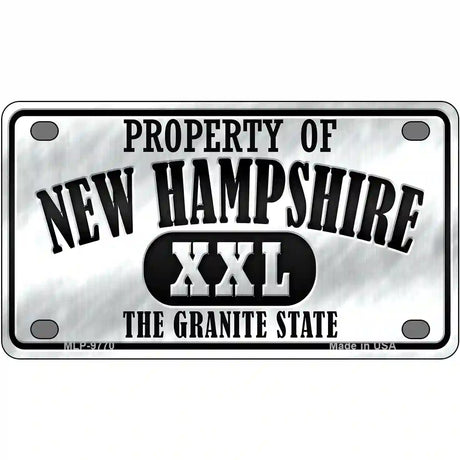 Property Of New Hampshire Novelty Metal License Plate 4" x 2.2" (MLP)